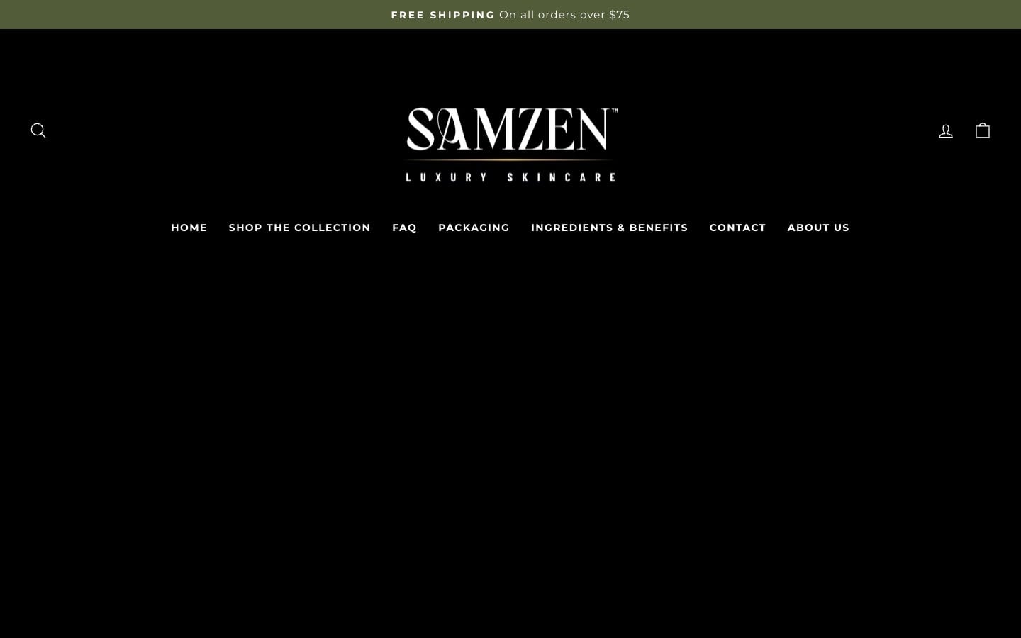 Website we built for Samzen Skin